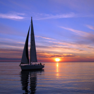 sailing trip sunset crete