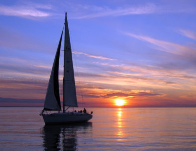 sailing trip sunset crete